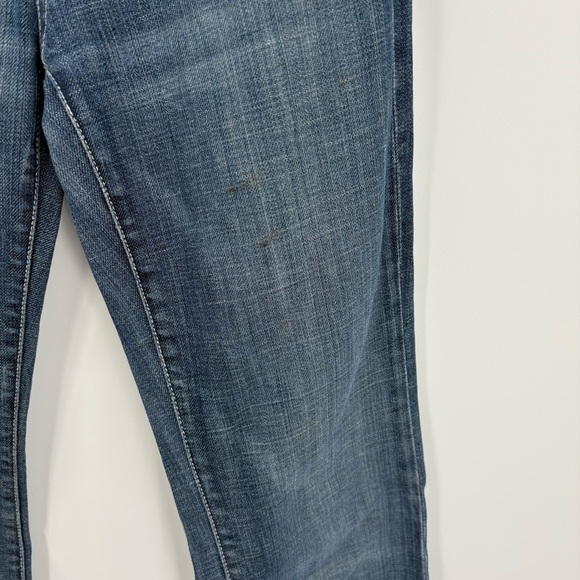 7 For All Mankind Y2K Dark Blue Lowrise Boot Cut Jeans Size 26 - Picture 2 of 6